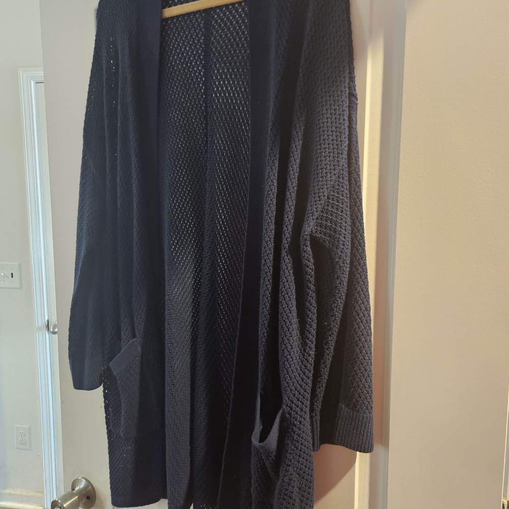 Westport Women's Dark Blue Knit Cardigan - Picture 4 of 4